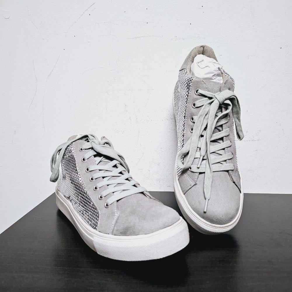 Coconuts By Matisse Metallic Mesh High Top Sneakers - Silver - Choose Size - NIB